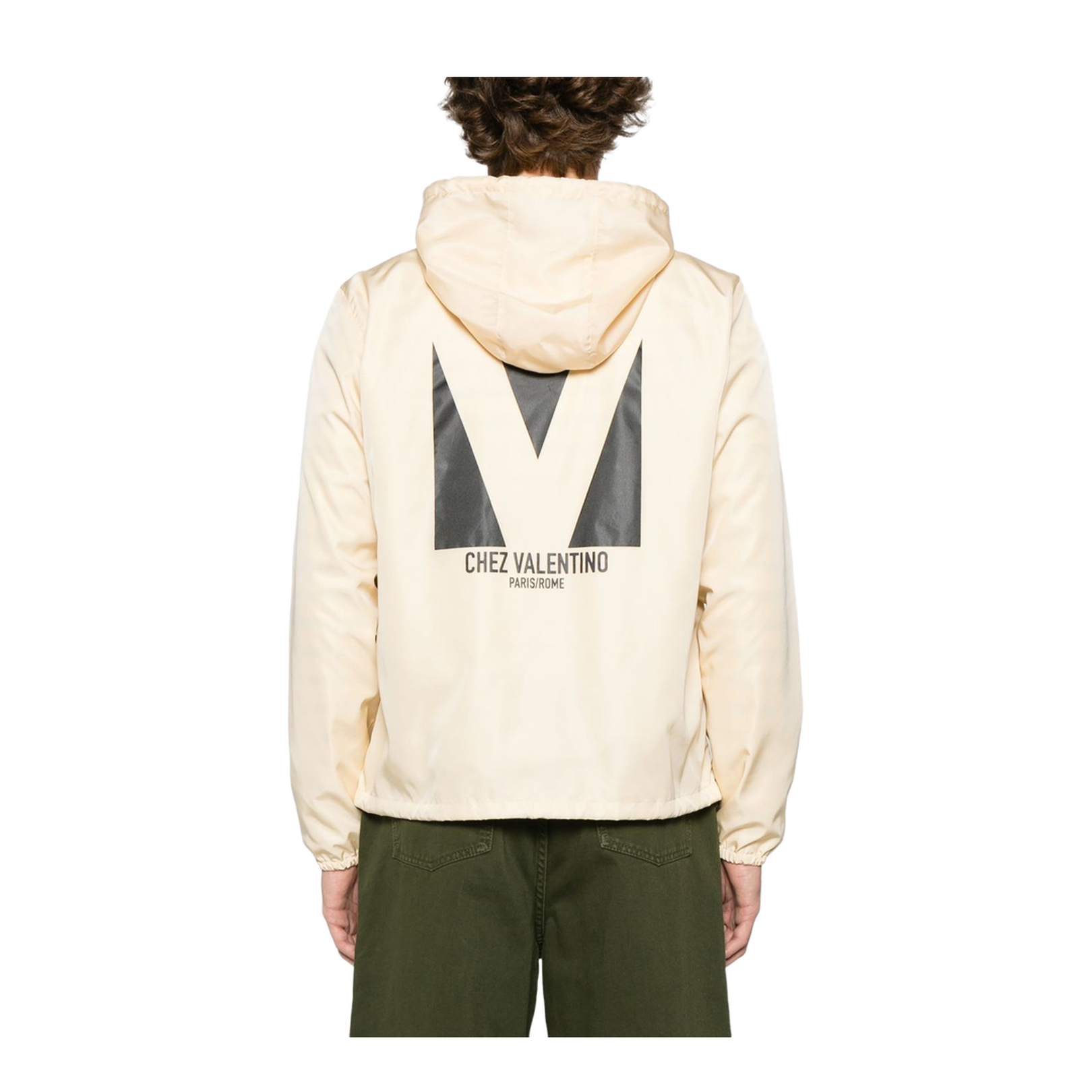 Light Beige Front Zip Fastening Jacket