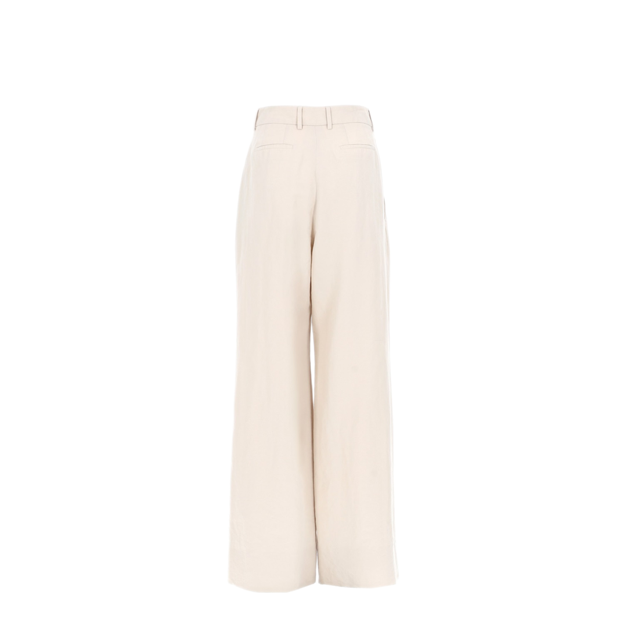 MAYFEYR - PT Torino - Wide Leg Linen Cotton Trousers - CDVLFKZ00STDPU38L0015