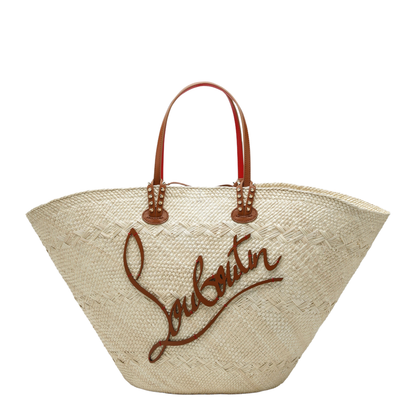 MAYFEYR - Christian Louboutin - Raffia And Calf Leather Tote Bag Cabata Large - 1255261NF6370