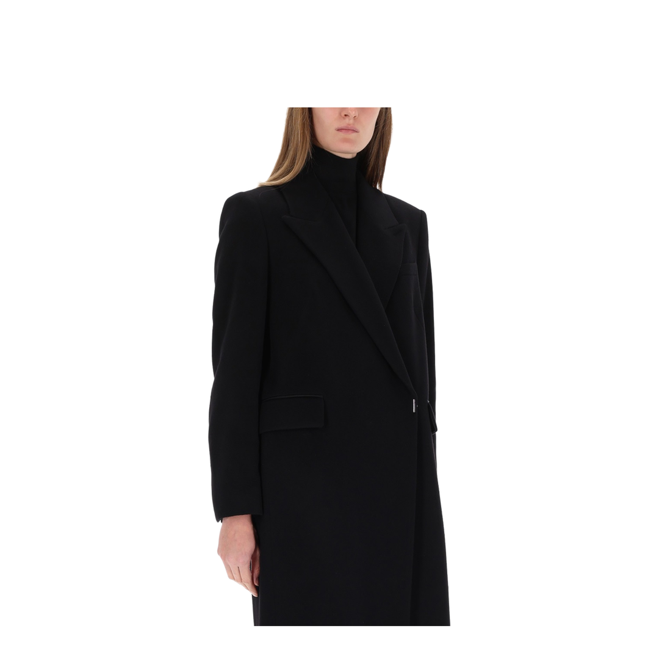 Double-Breasted Midi Coat