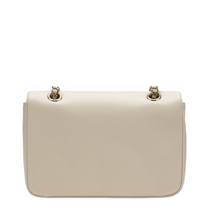 Djuna Medium Nappa Leather Chain Shoulder Bag - Ren Ivory White