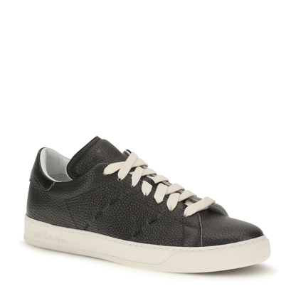 MAYFEYR - Kiton - Leather Sneakers - USSA421N0151707GRIGIOSCUR