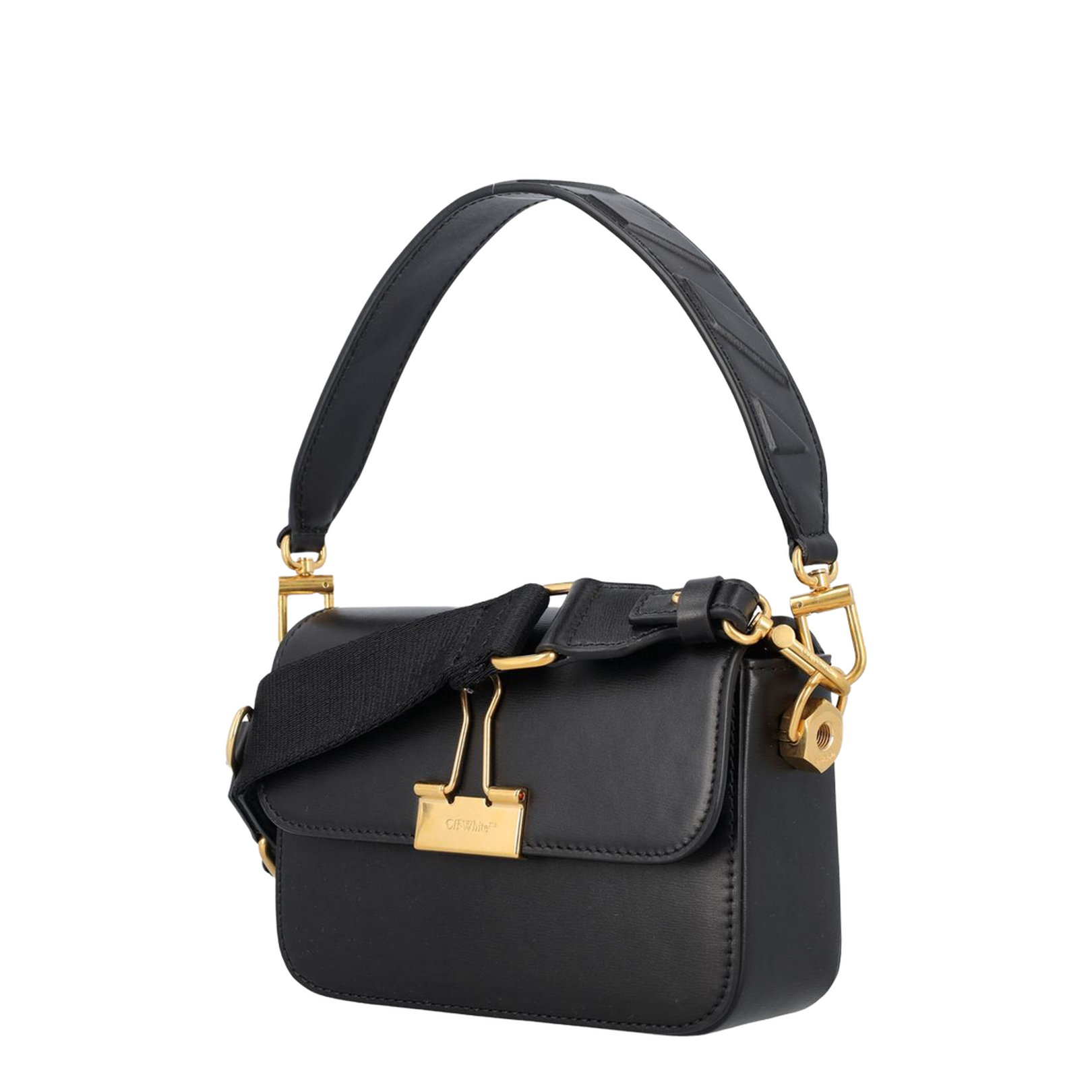 Plain Binder Beige Leather Crossbody Bag