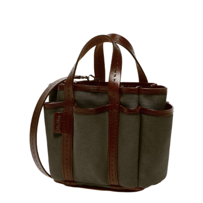 Canvas and Leather Giardiniera Mini Tote Bag