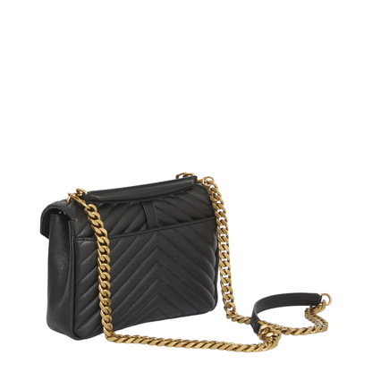 College Medium Quilted Leather Shoulder Bag - Nero