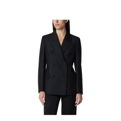 MAYFEYR - Róhe - Black Double Breasted Wool Blend Jacket - 820-11-667WO001
