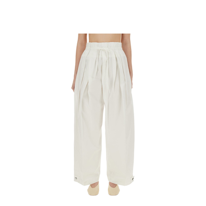 Adjustable Tab Pants White