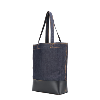 Logo Print Denim Tote