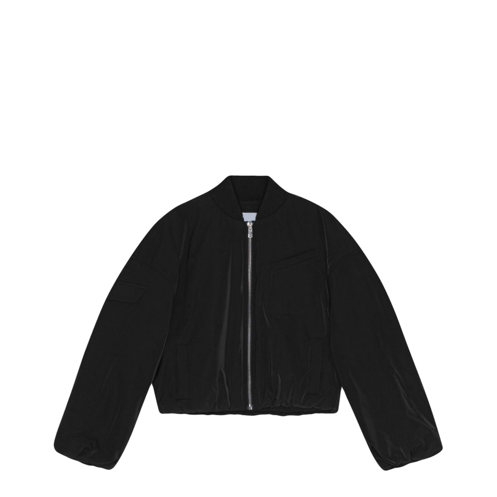Light Twill Oversized Short Bomber Jacket