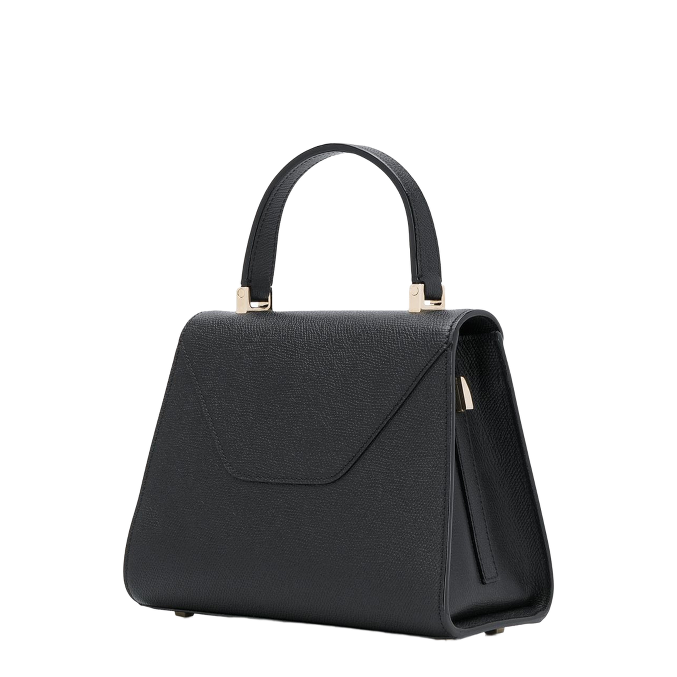 Iside Mini Millepunte Calf Leather Top Handle Bag - Black