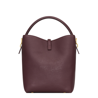LE 37 Calf Leather Bucket Bag - Bordeaux