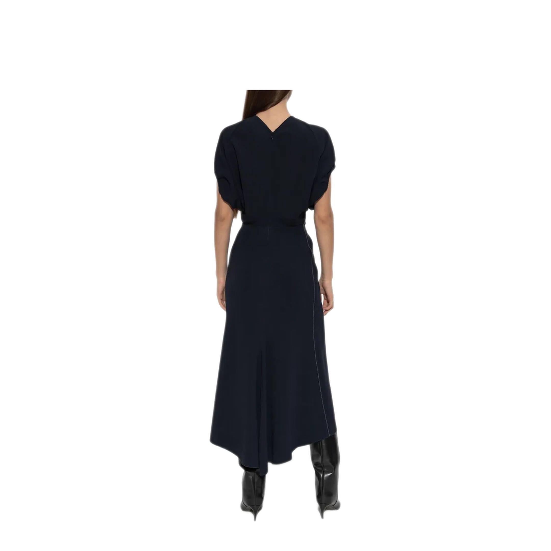 MAYFEYR - Victoria Beckham - Blouson Detail V-Neck Midi Dress - 1126WDR006381A550