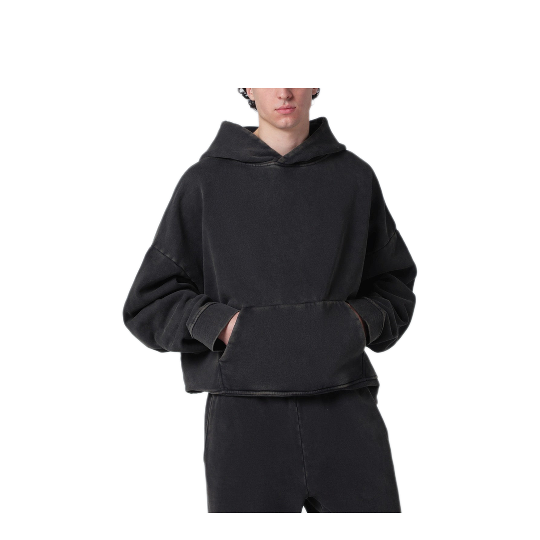 MAYFEYR - Entire Studios - Washed Black Cotton Sweatshirt - ESSS26HO04012CO0392