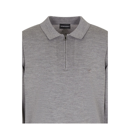 Polo-Shirt Collar Jumper in Pure Virgin Wool