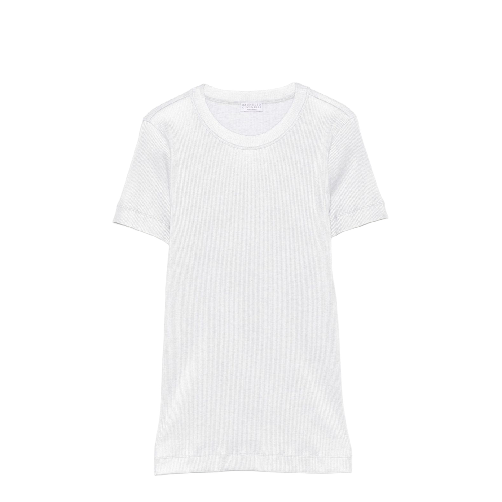 Cotton Blend Ribbed Texture Round Neck Short Sleeves