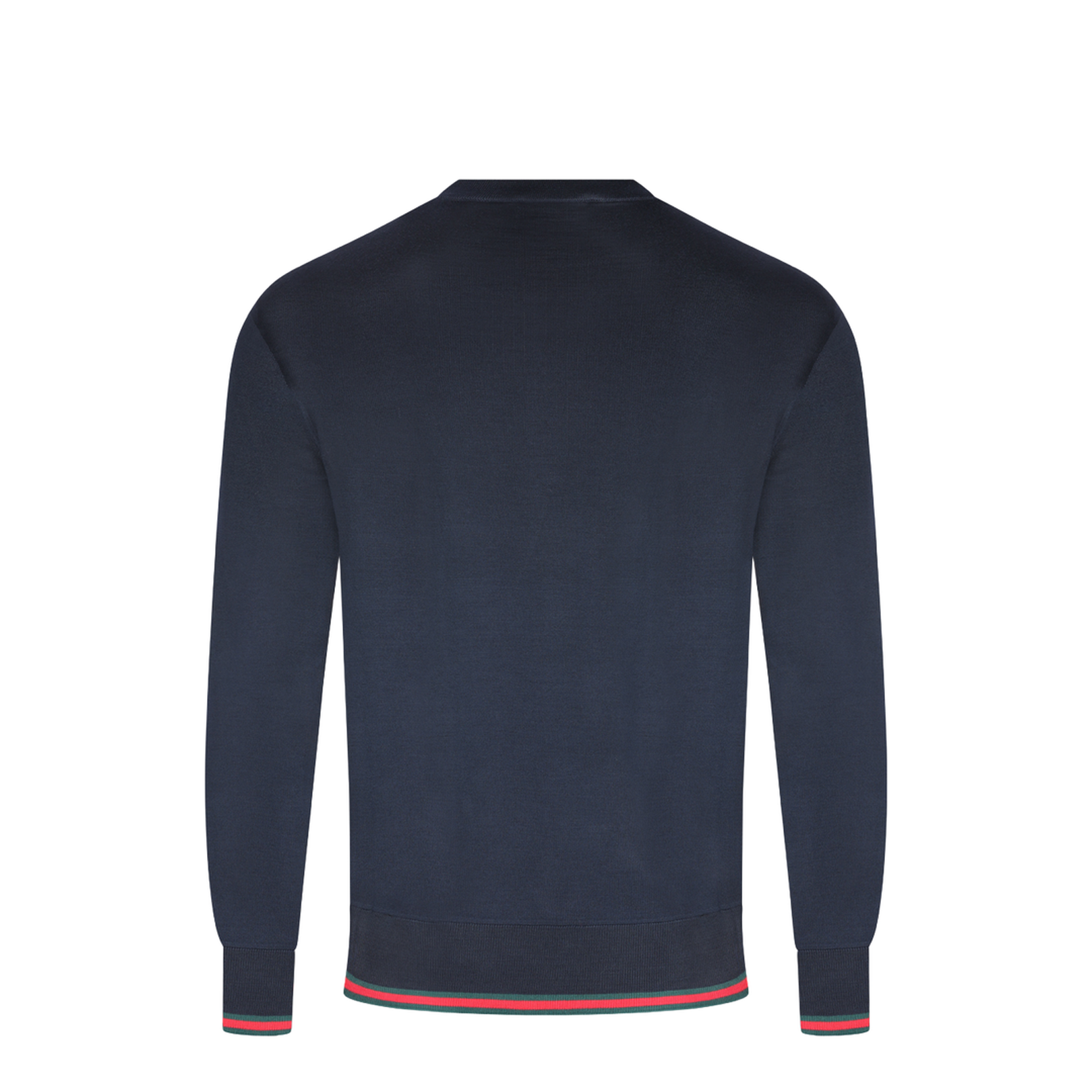 Wool Knit Jumper with Web in Dark Blue