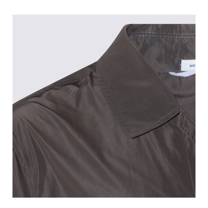 Logo-Print Single-Breasted Coat