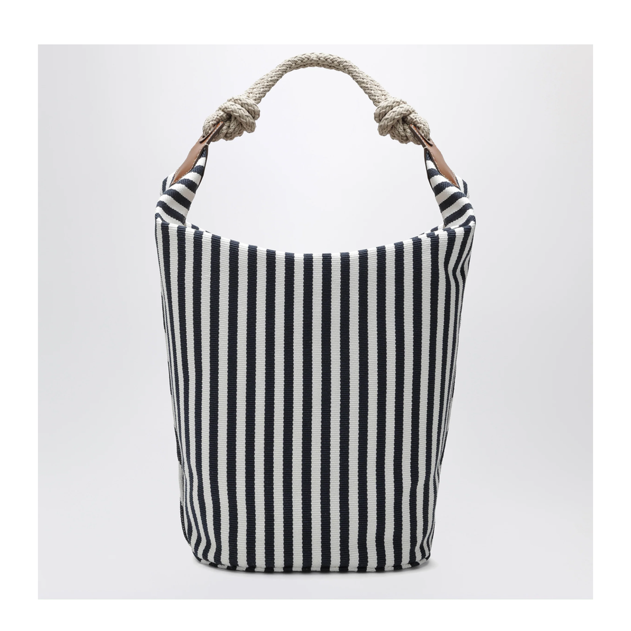 MAYFEYR - Miu Miu - Blue Cognac Striped Canvas Bag - 5BE107ILO2I0GF0B9P