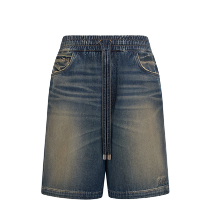 Drawstring Denim Shorts