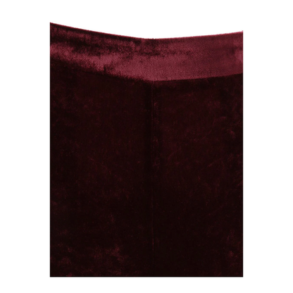 High-waisted design, hidden zip closure, straight leg cut.