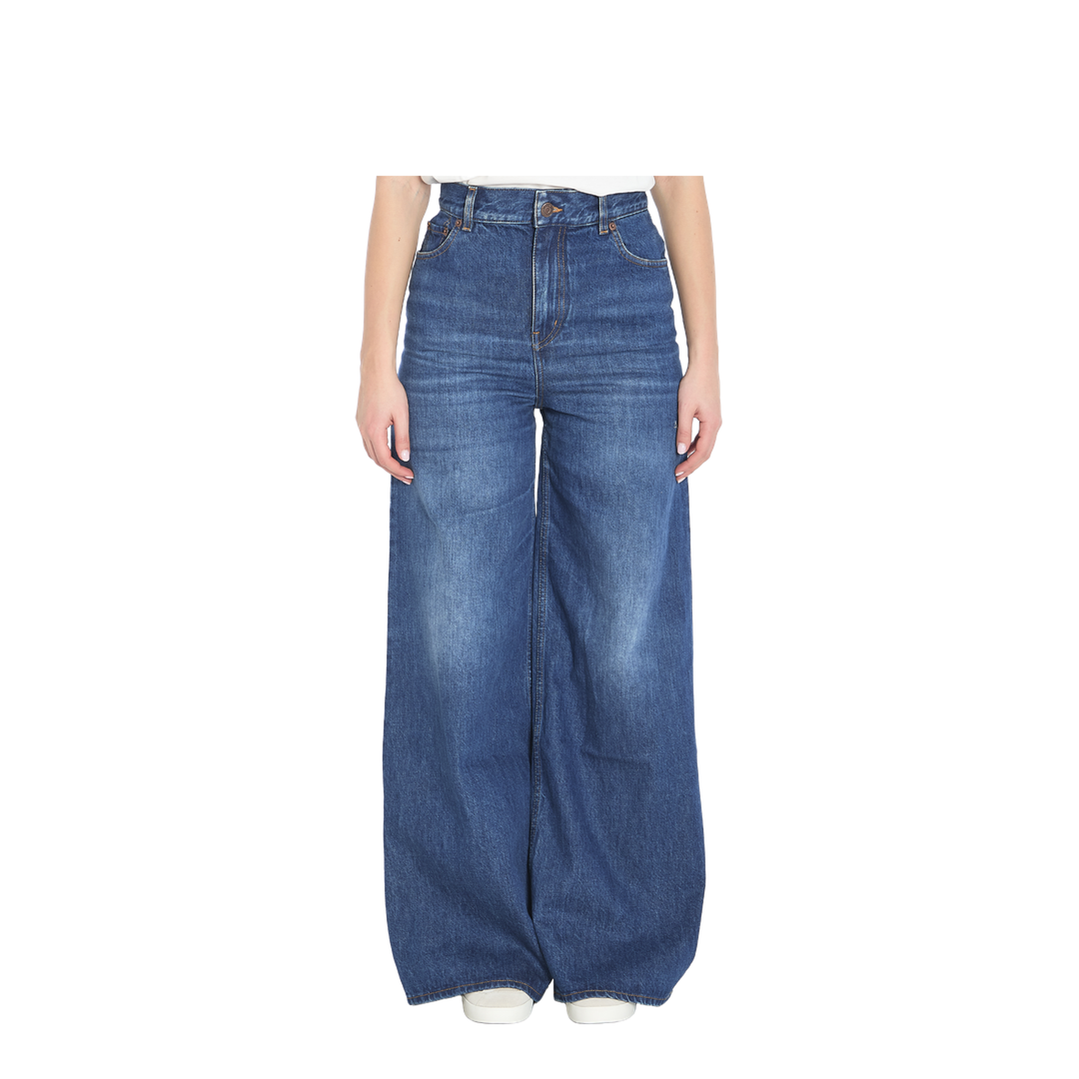 Straight Leg Jeans - Organic Cotton Wide Leg Denim Jeans