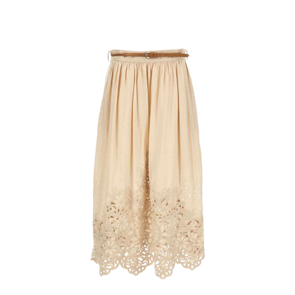 Wylie Embroidered Midi Skirts