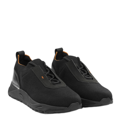 MAYFEYR - Santoni - Low Top Sneakers Made Of Mesh And Leather - MBIO21601NERNHODN01N01