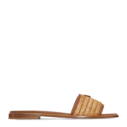 MAYFEYR - Prada - Leather Slides With Crochet Details - 1XX758FB0102ACSF098L