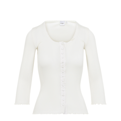 Fitted Cotton Silk Jersey Top