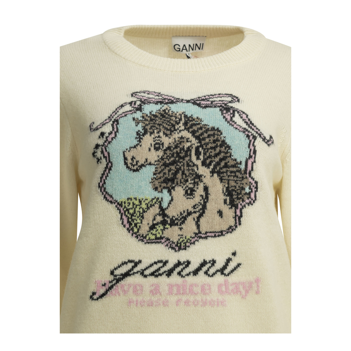 MAYFEYR - Ganni - Horses Crew Neck Sweater - A1150016135