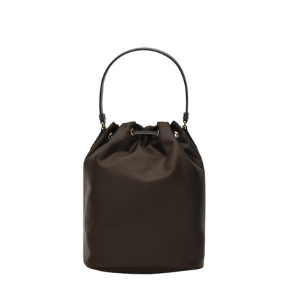 MAYFEYR - Prada - Duet Bucket Bag In Burnt Brown Re-Nylon - 1BH038UOPRV44F0038