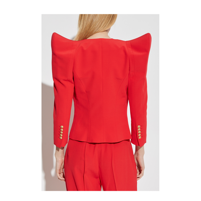 Blazer with Decorative Shoulders