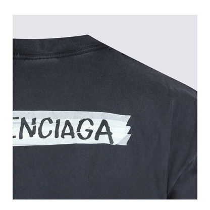 Masking Tape T-shirt Medium Fit in Faded Black