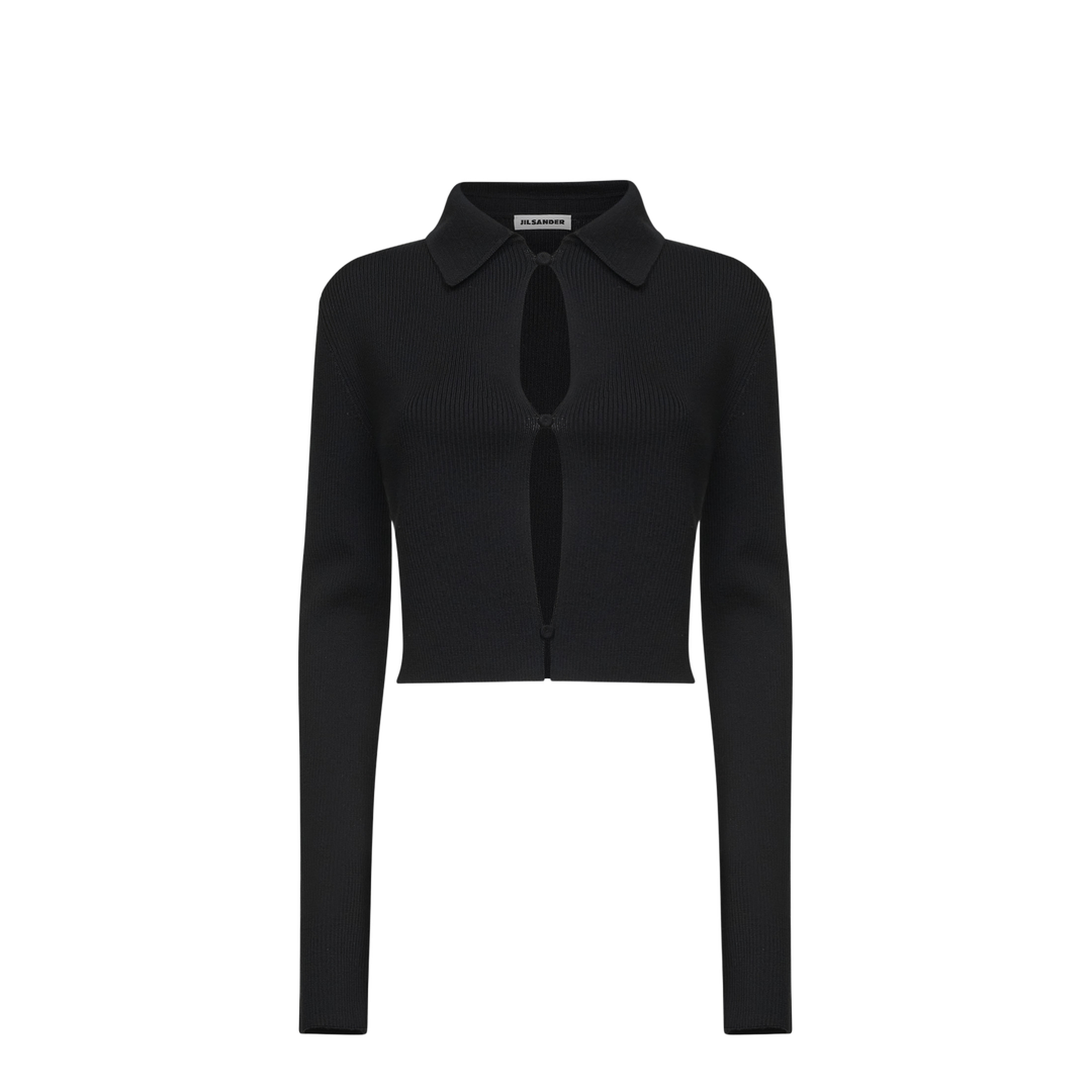 Black Wool Cardigan