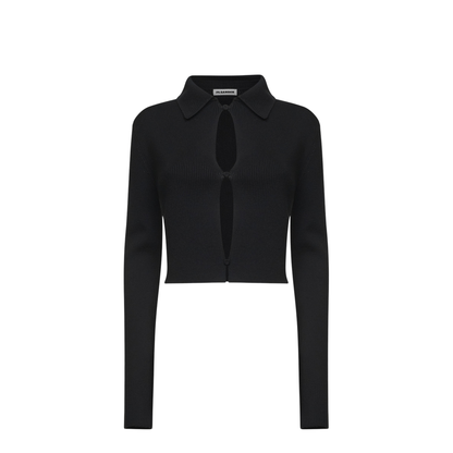 Black Wool Cardigan