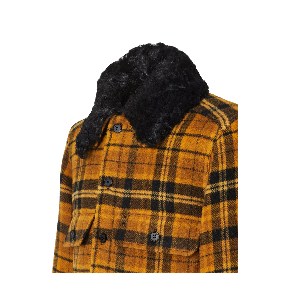 Check Wool Blouson Jacket