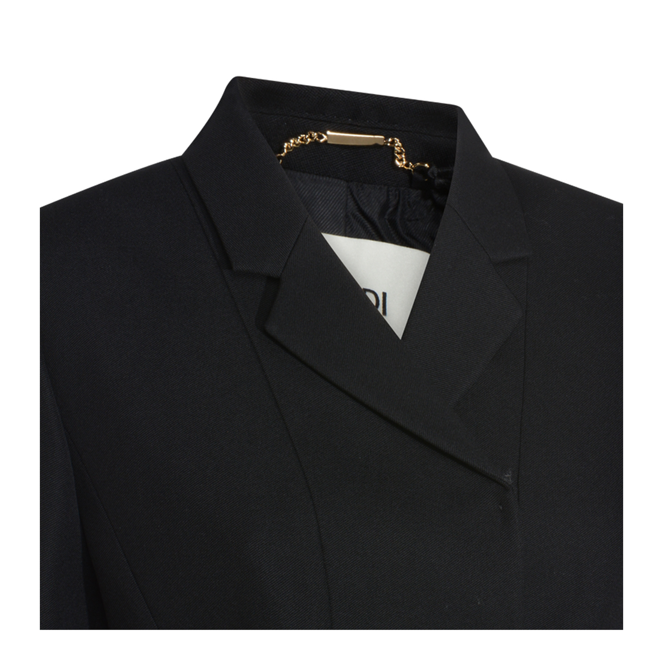 Black Grain de Poudre Wool Jacket