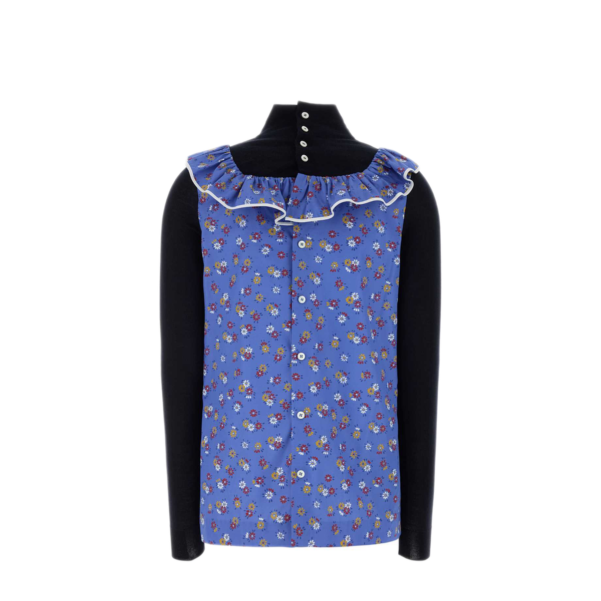 MAYFEYR - Miu Miu - Popeline Top Sleeveless With Flower Motif - MT2234SOOO19KVF05HG