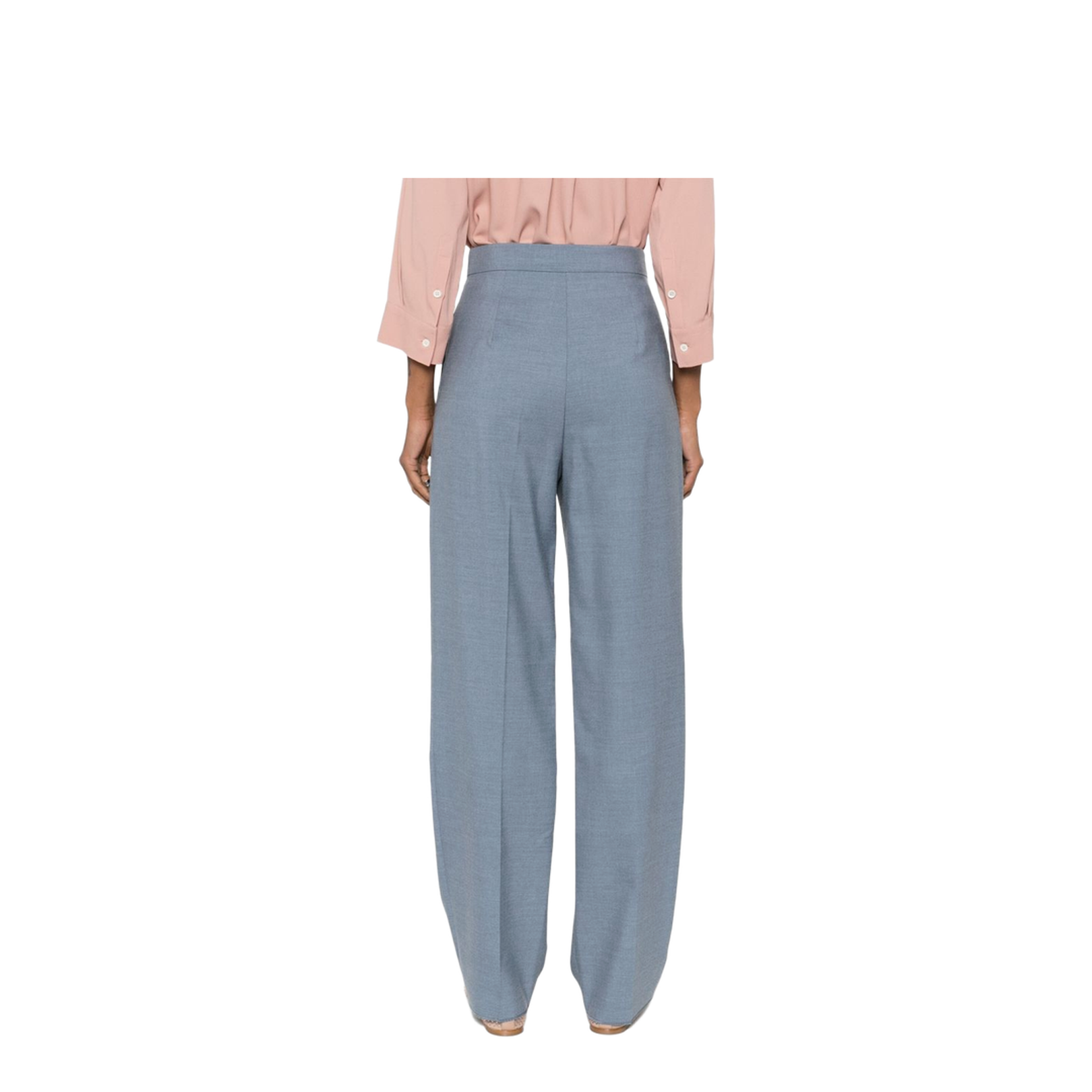 Cobalt Blue Hook and Zip Fly Fastening Trousers