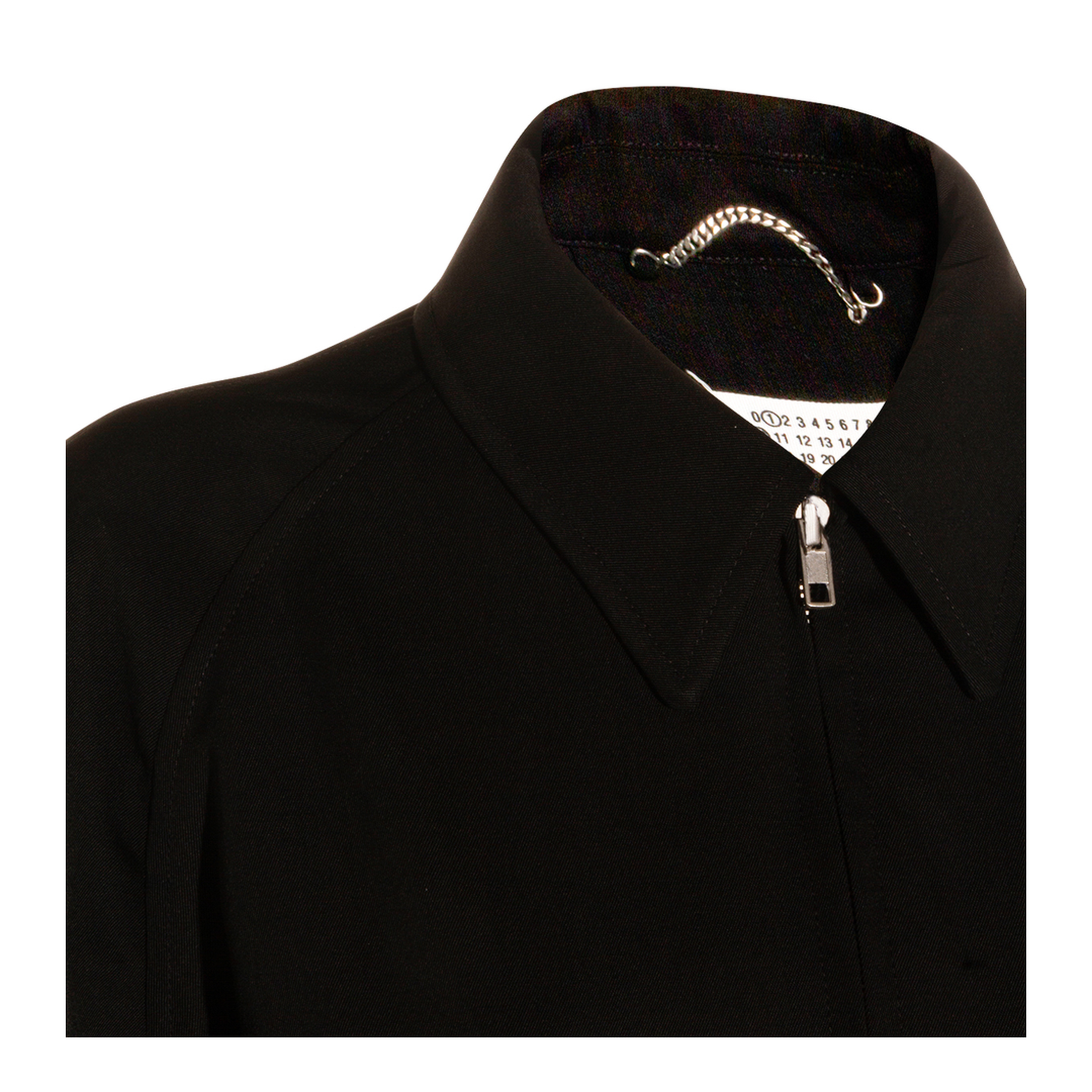 Black Zip-Up Jacket in Virgin Wool