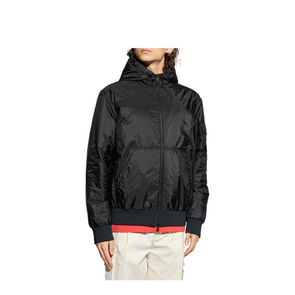 Black Poiliot Hooded Short Down Jacket