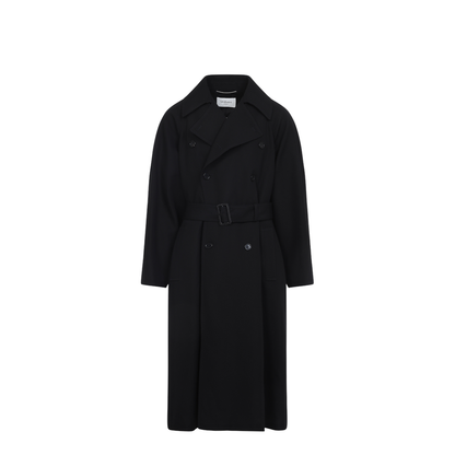 Long Coat in Grain de Poudre