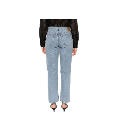 Blue Low Straight Jeans