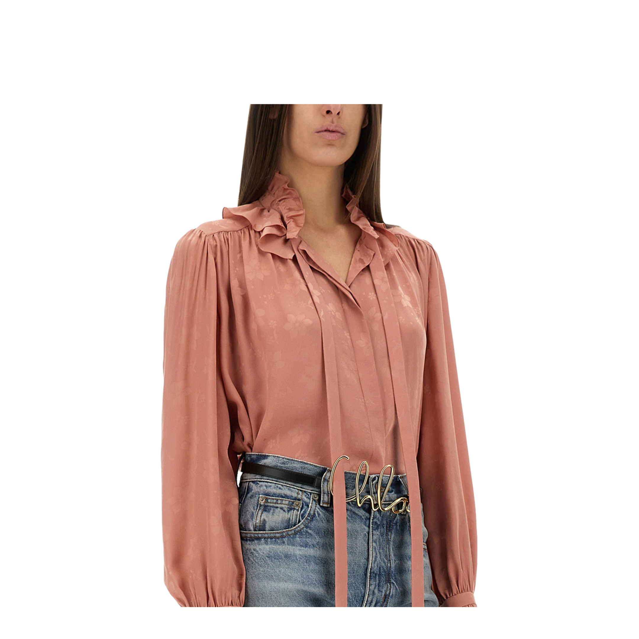 MAYFEYR - Chloè - Fluid Silk Jacquard Blouse - 25SHT103006L7