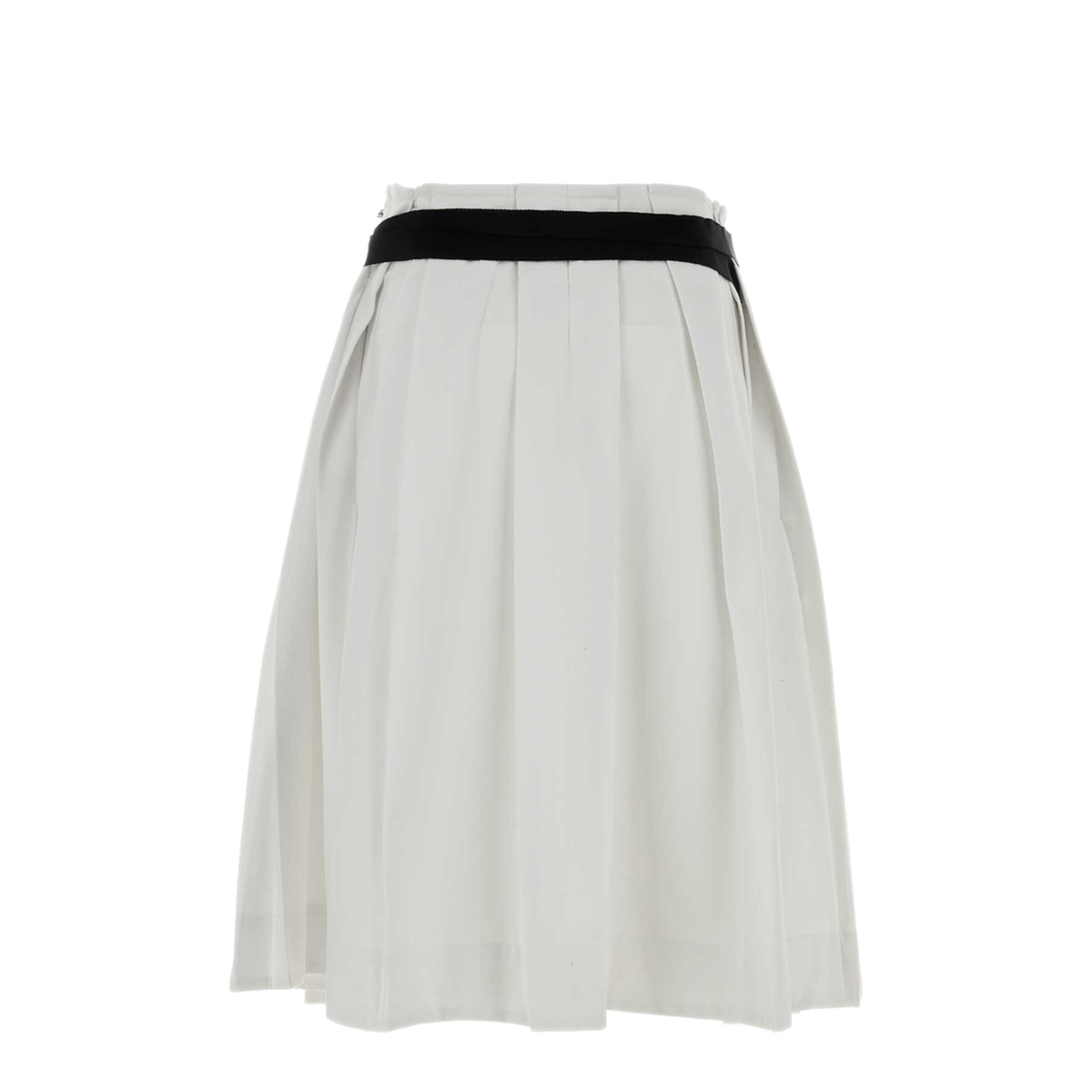 MAYFEYR - Prada - White Gabardine Skirt - P157IGSOOO1000F0009