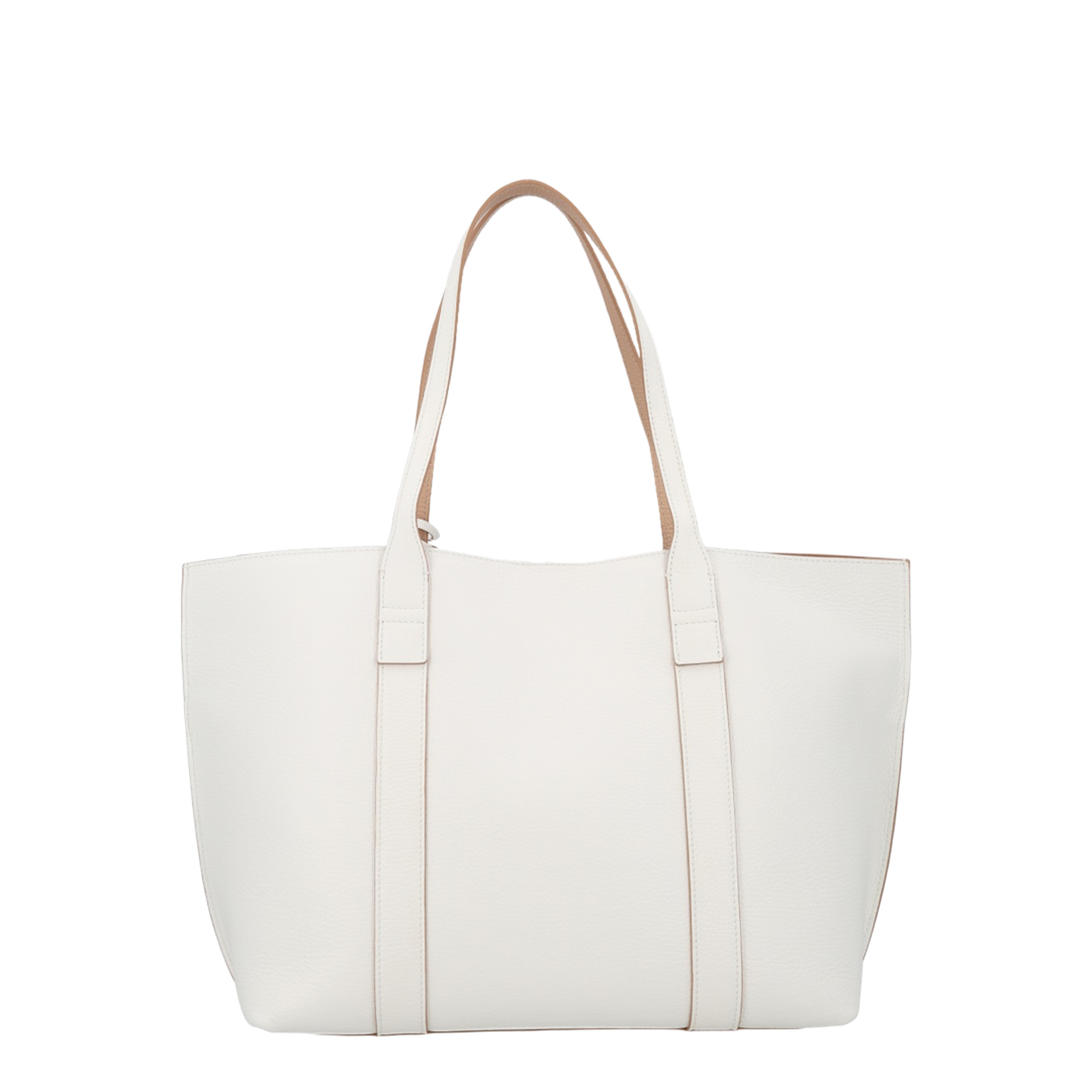 Script Shopping Bag Medium Ivory