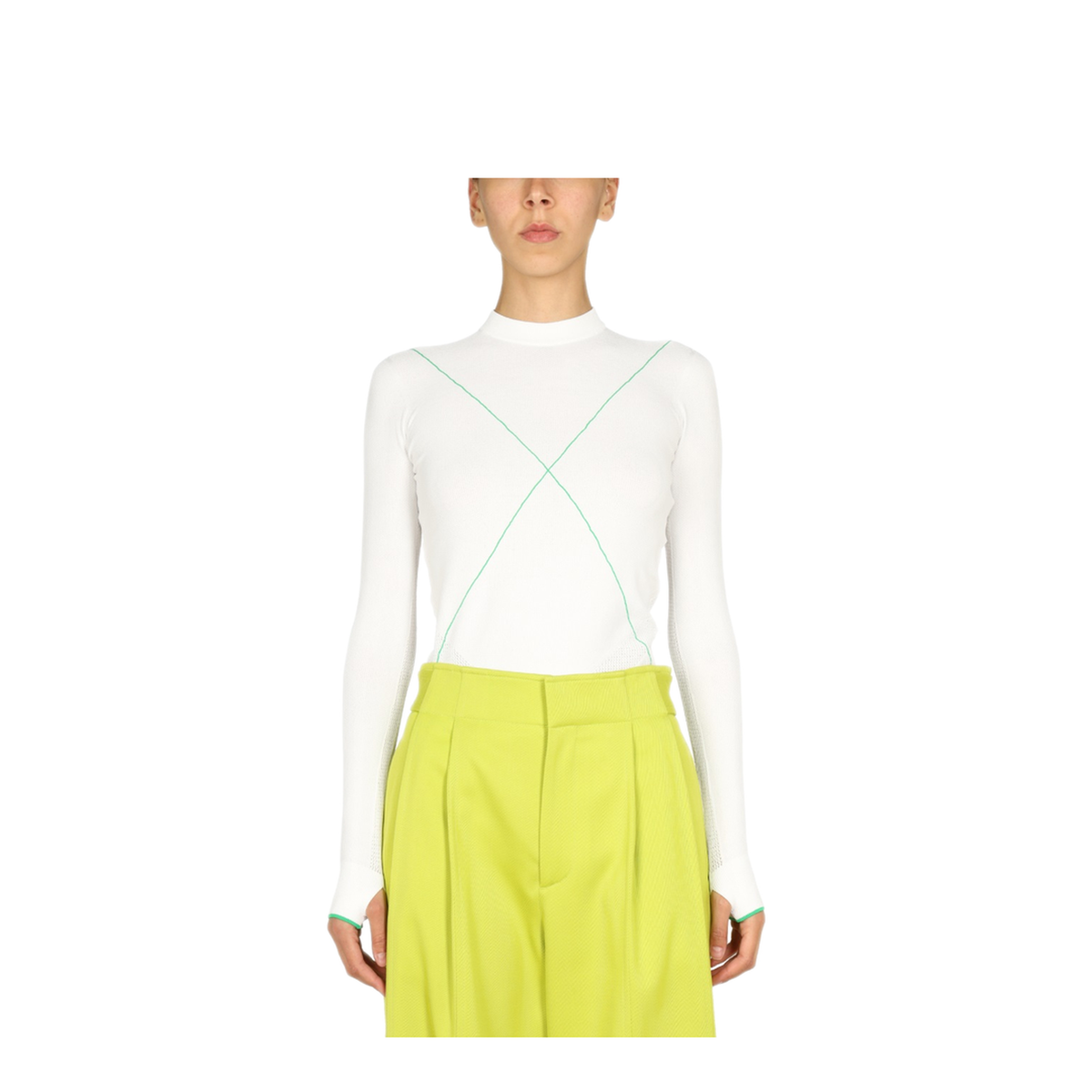 Contrasting Seams Sweater