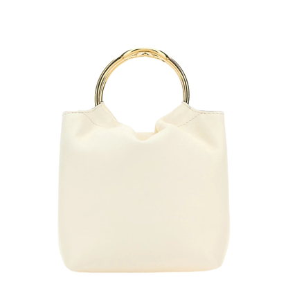 Ivory Leather Bucket Bag