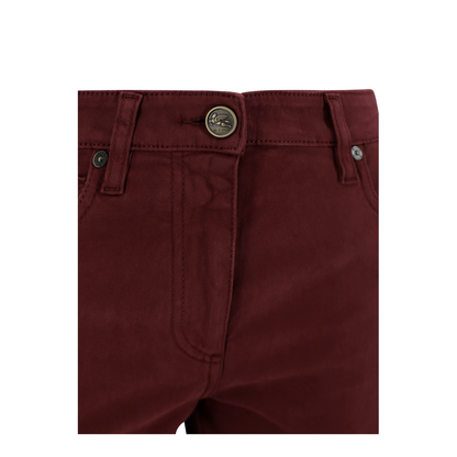 Paisley-Printed Flared Pants