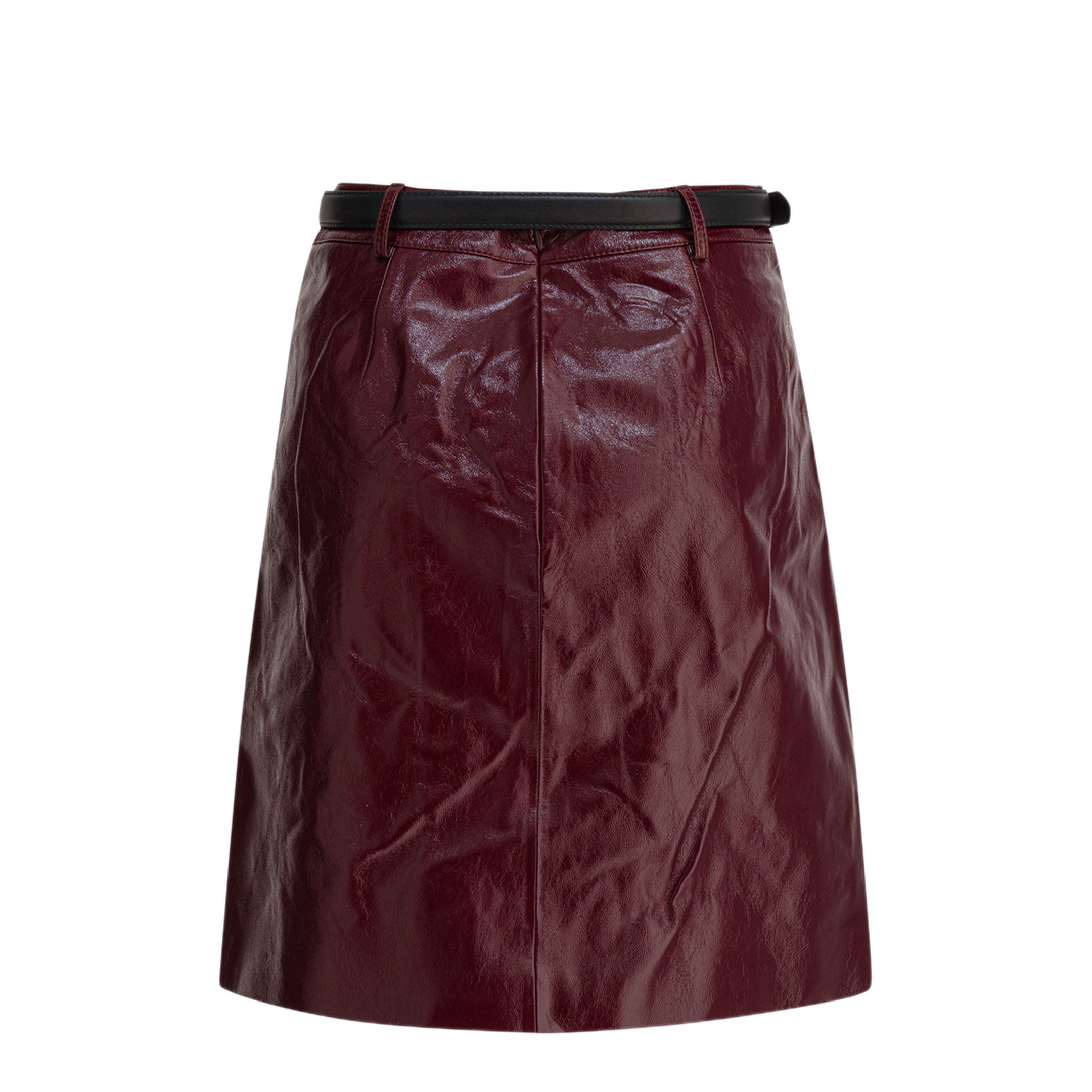 MAYFEYR - Self Portrait - Leather Miniskirt - PF25091SKBUBURGUNDY